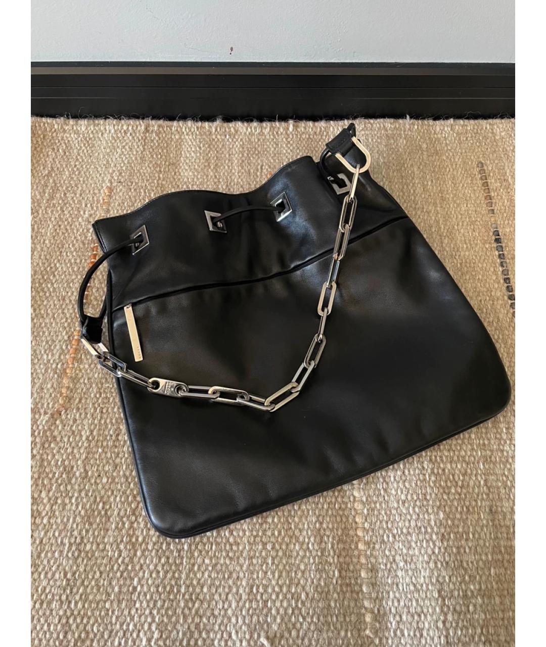 GUCCI Серебряная кожаная сумка с короткими ручками, фото 5