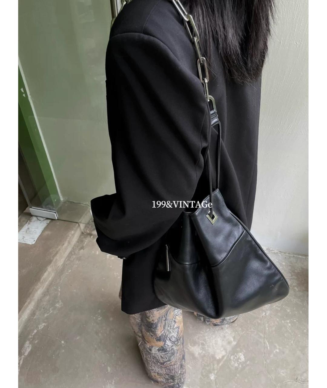 GUCCI Серебряная кожаная сумка с короткими ручками, фото 4