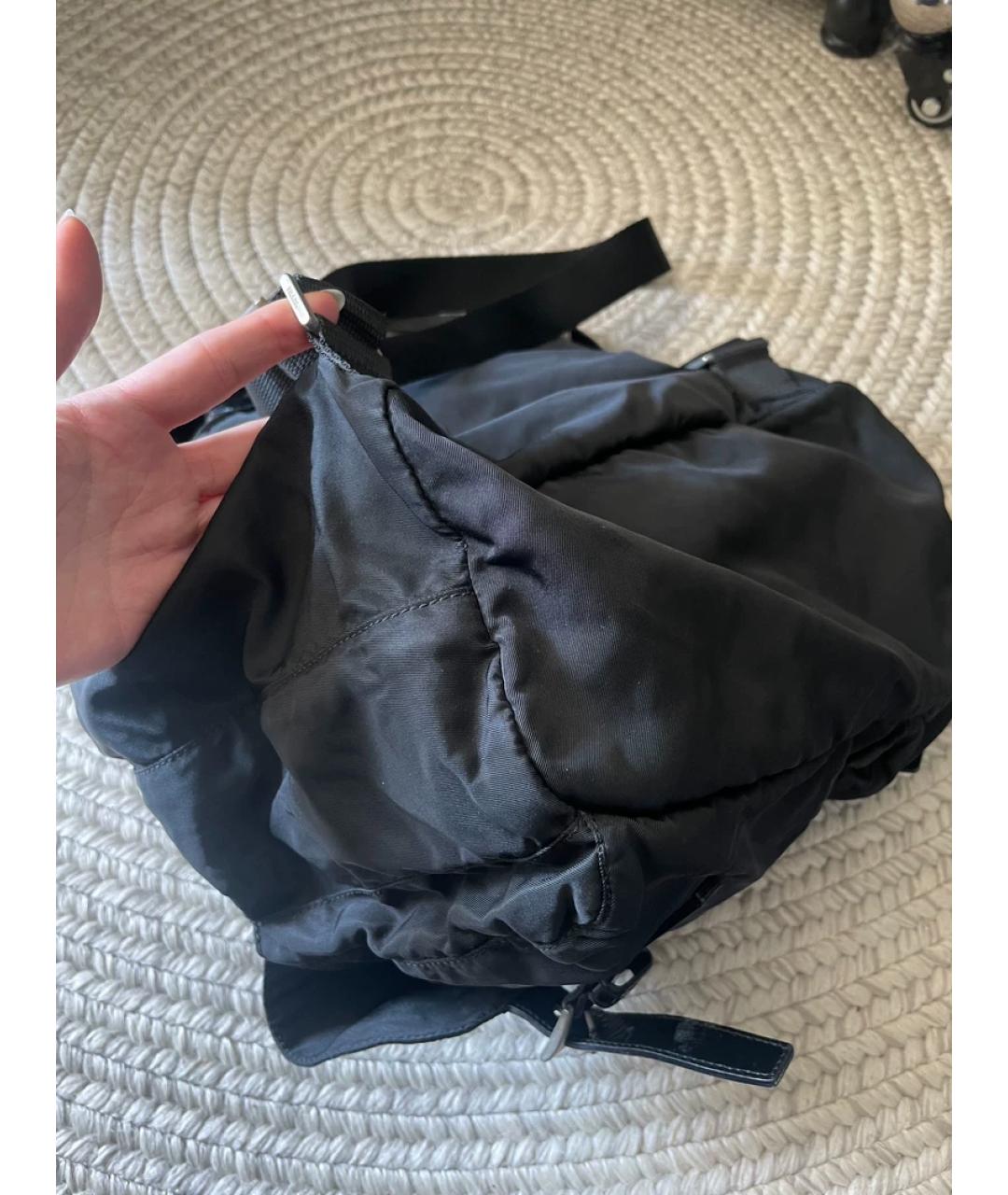 PRADA Серебряная кожаная сумка с короткими ручками, фото 5