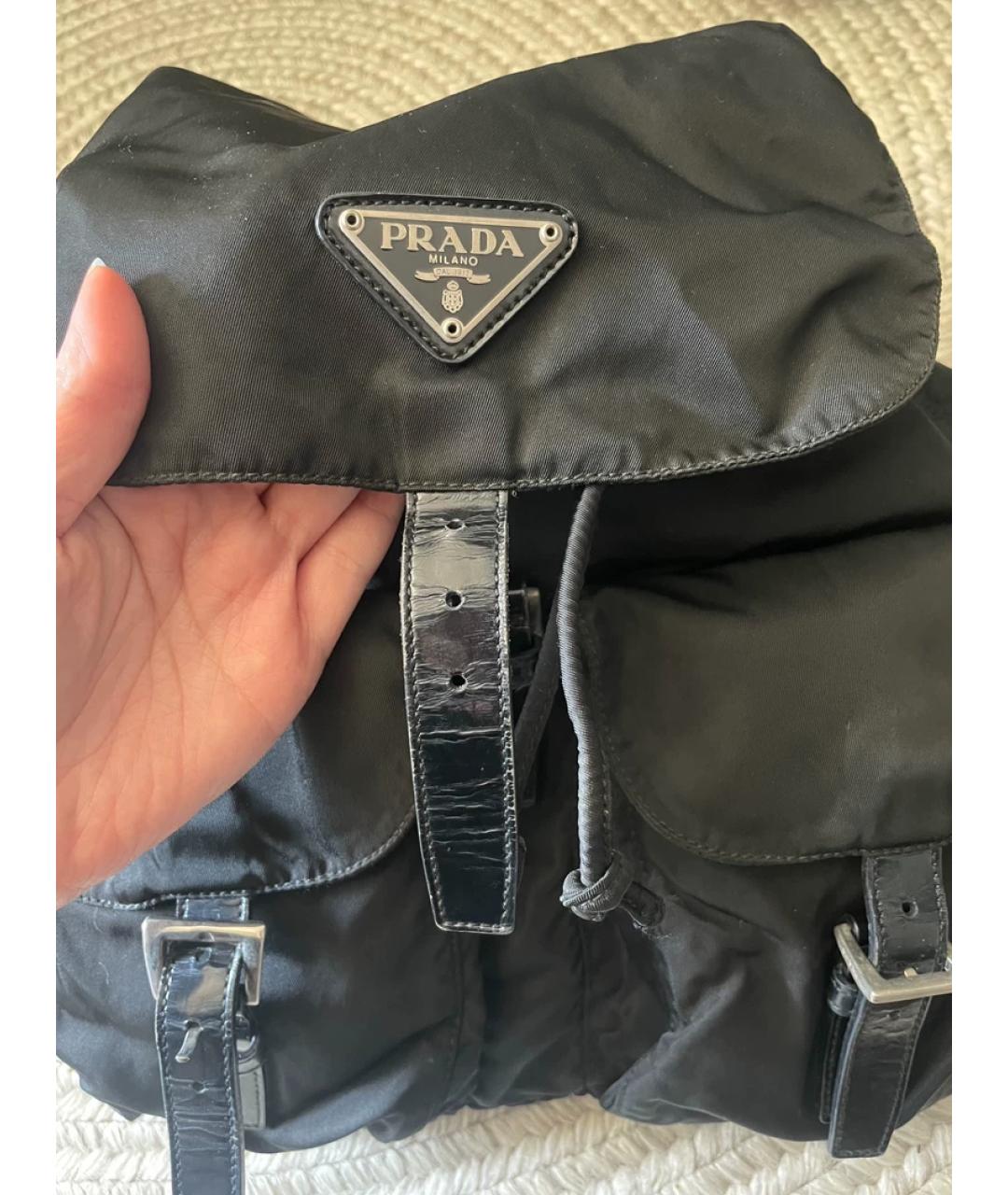 PRADA Серебряная кожаная сумка с короткими ручками, фото 8