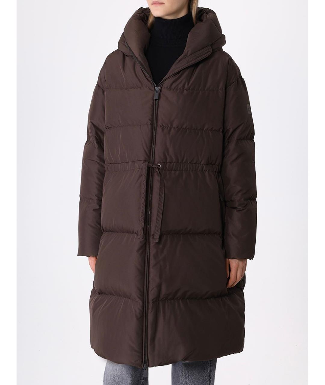 BACON Коричневый полиэстеровый пуховик, фото 2