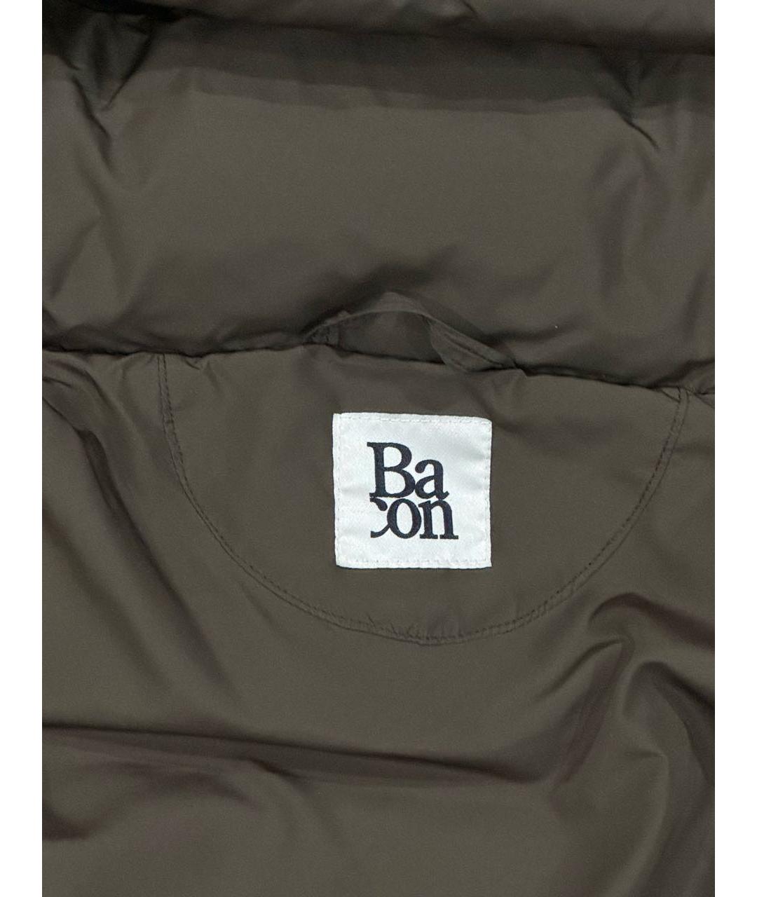 BACON Коричневый полиэстеровый пуховик, фото 6