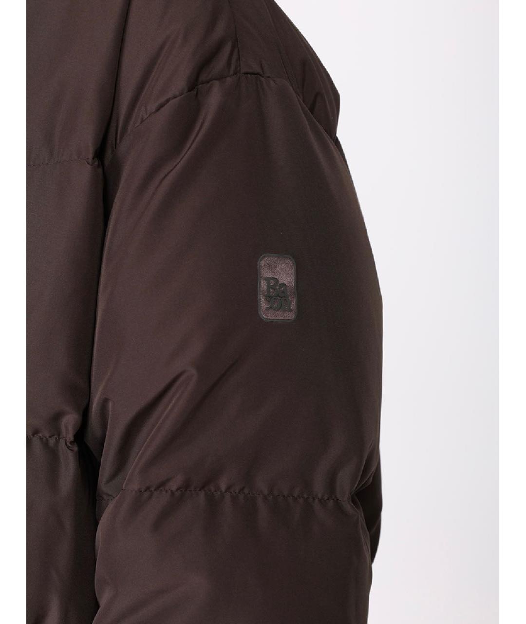 BACON Коричневый полиэстеровый пуховик, фото 4