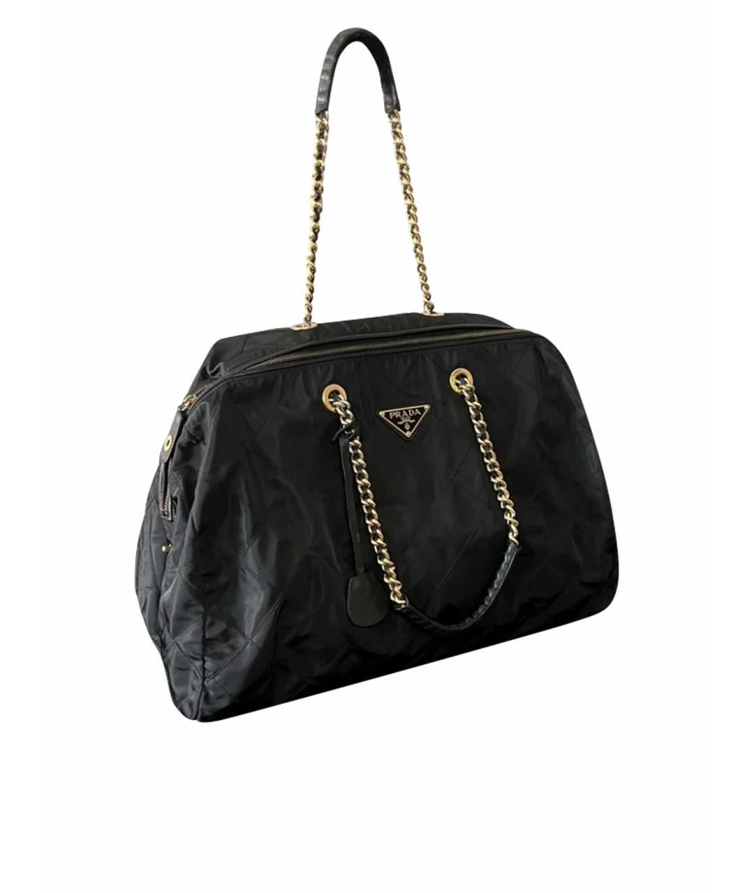 PRADA Золотая льняная сумка с короткими ручками, фото 1