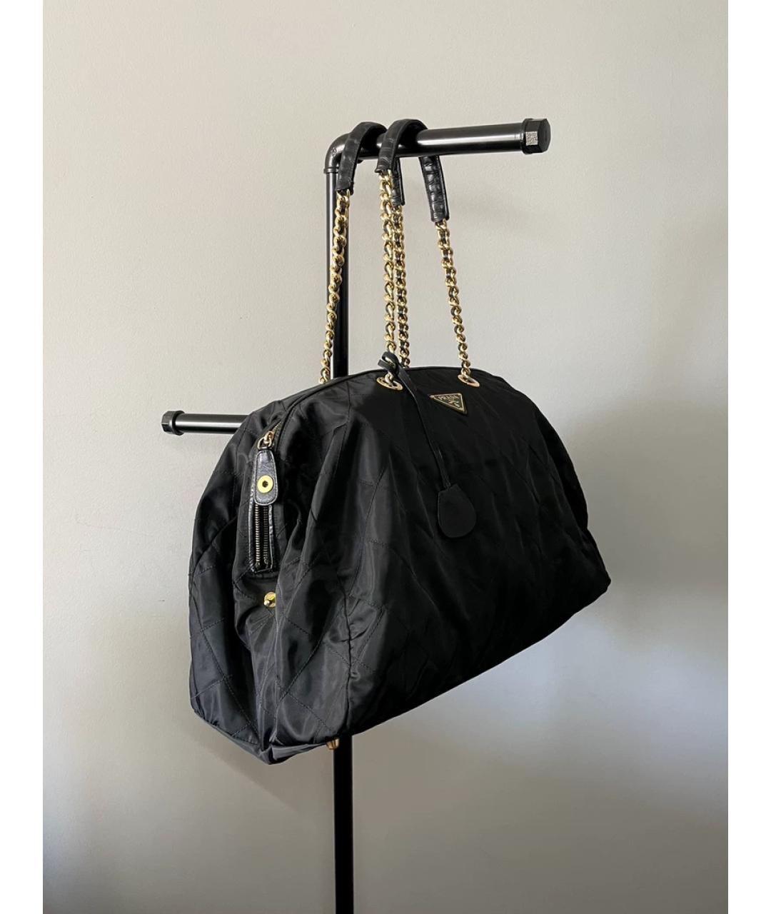 PRADA Золотая льняная сумка с короткими ручками, фото 3