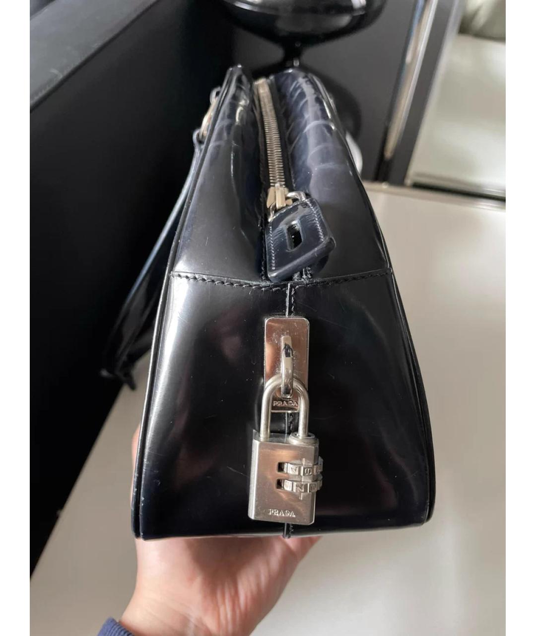 PRADA Черная сумка с короткими ручками, фото 4