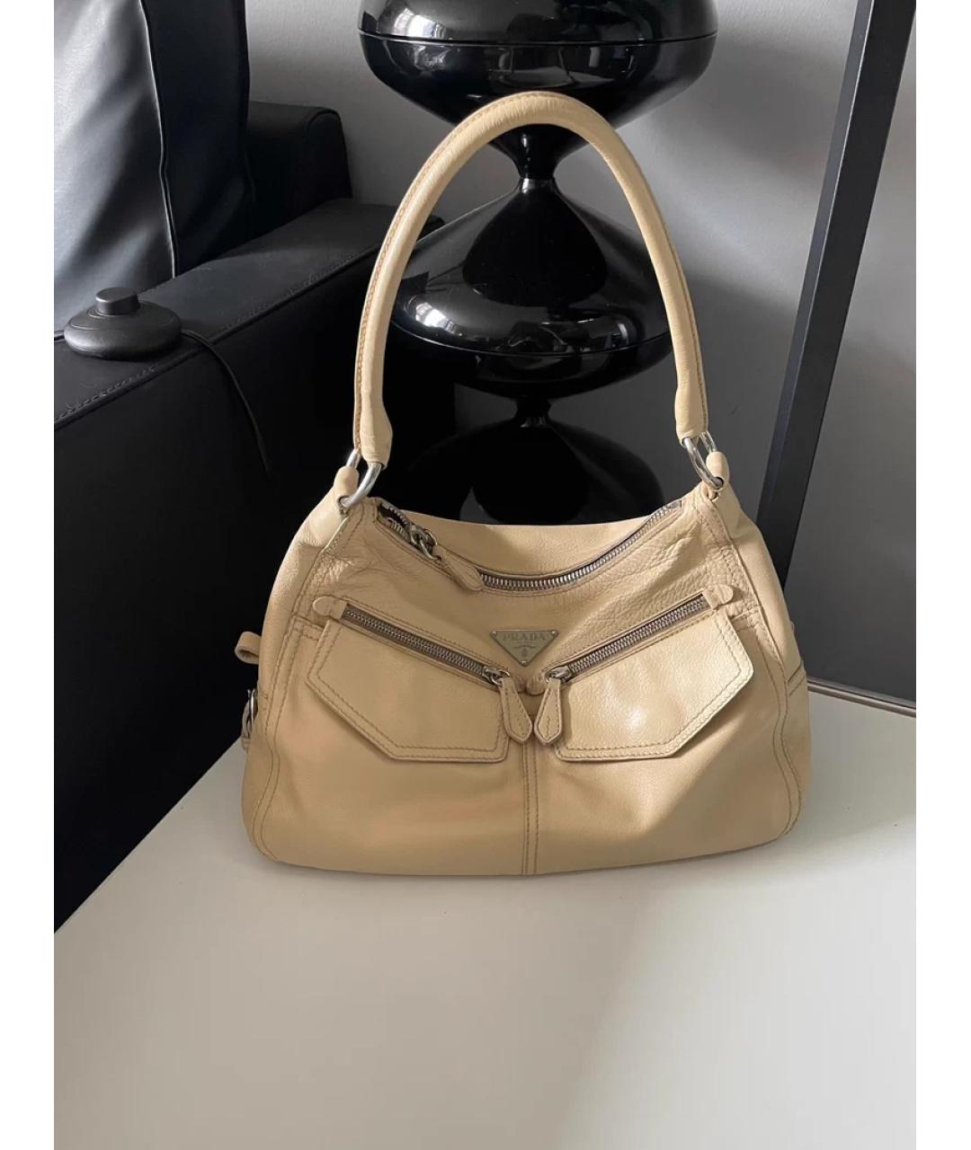 PRADA Хаки льняная сумка с короткими ручками, фото 9