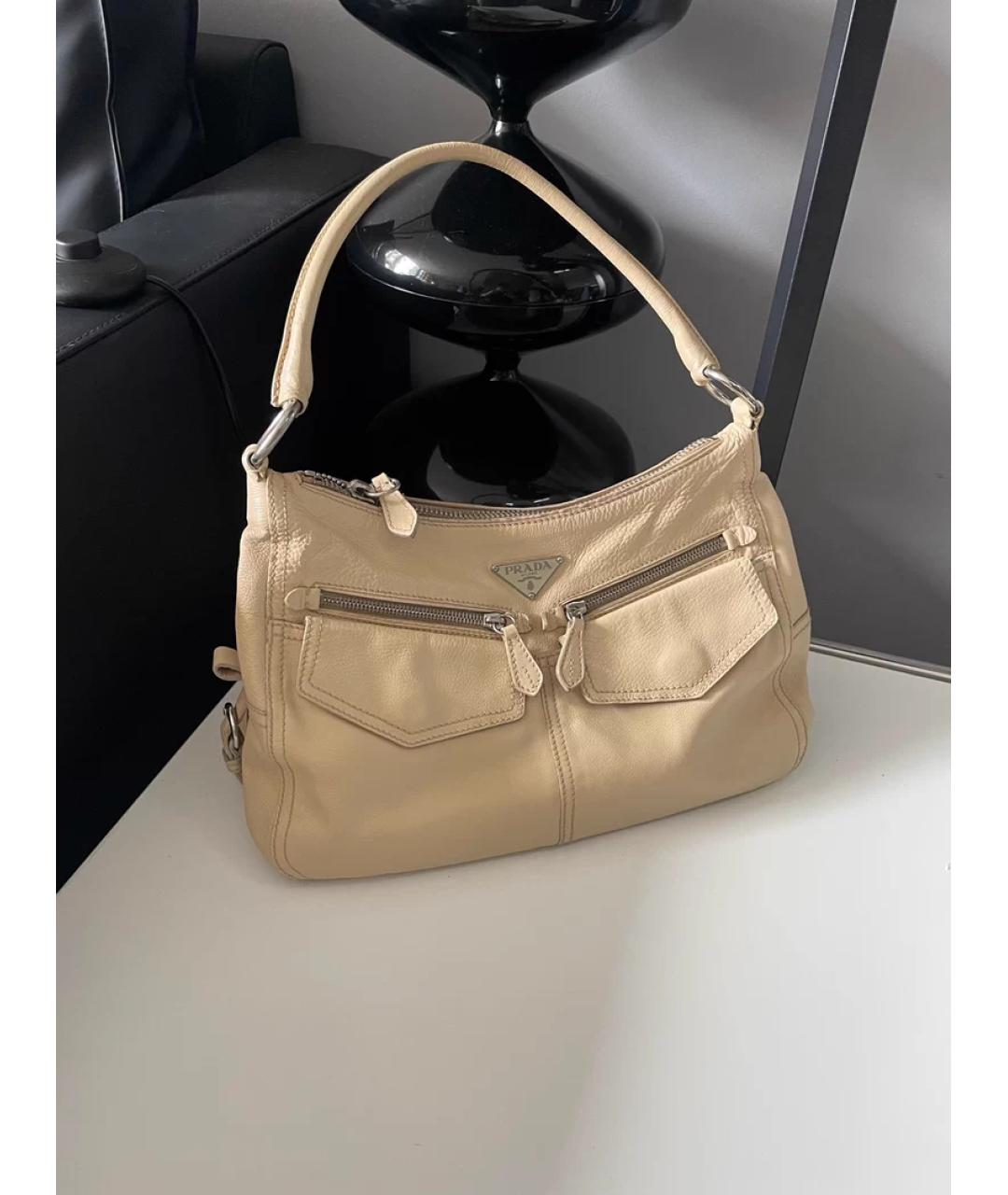 PRADA Хаки льняная сумка с короткими ручками, фото 10