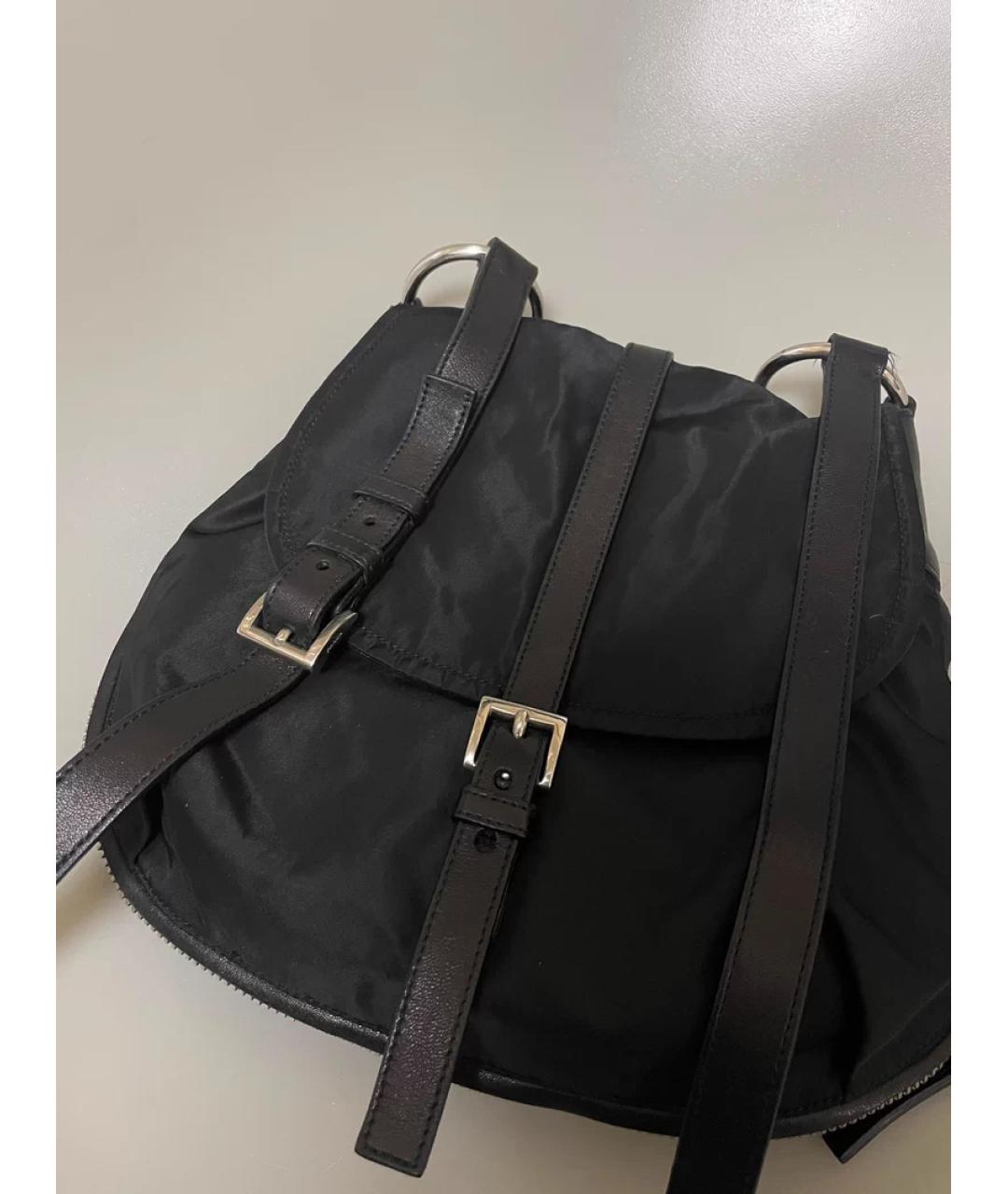 PRADA Черная льняная сумка с короткими ручками, фото 6