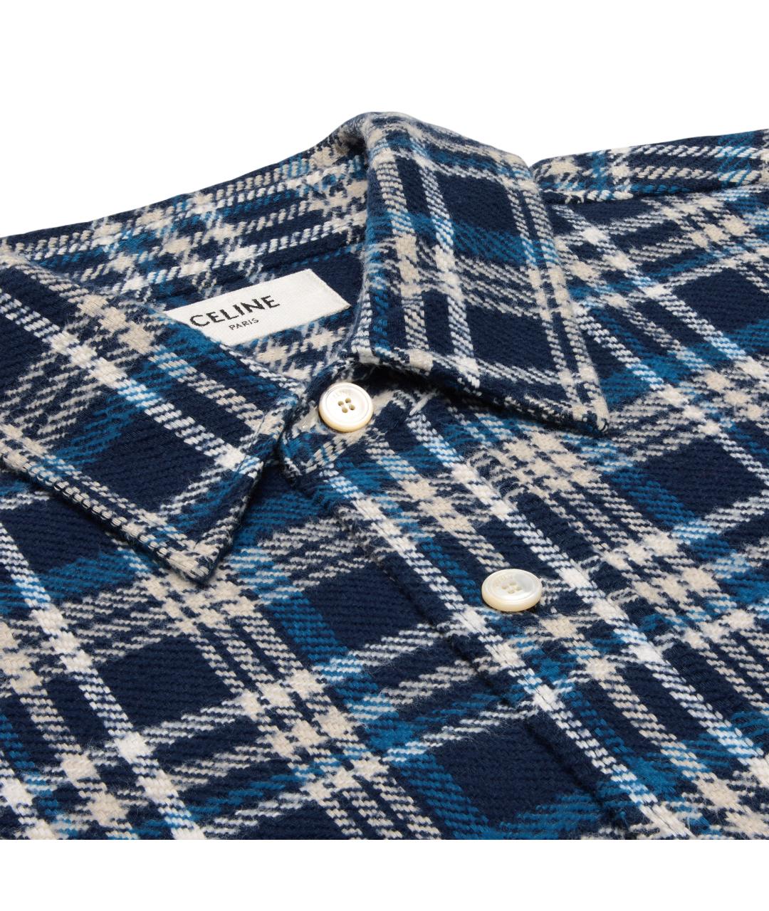 CELINE Темно-синяя хлопковая кэжуал рубашка, фото 6