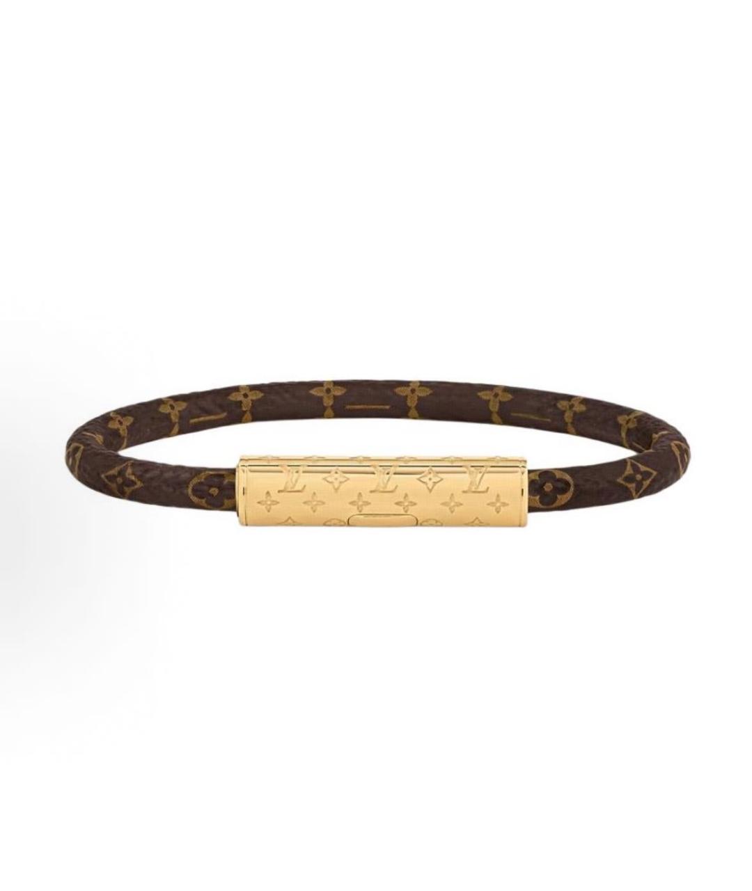 LOUIS VUITTON Коричневый латунный браслет, фото 4