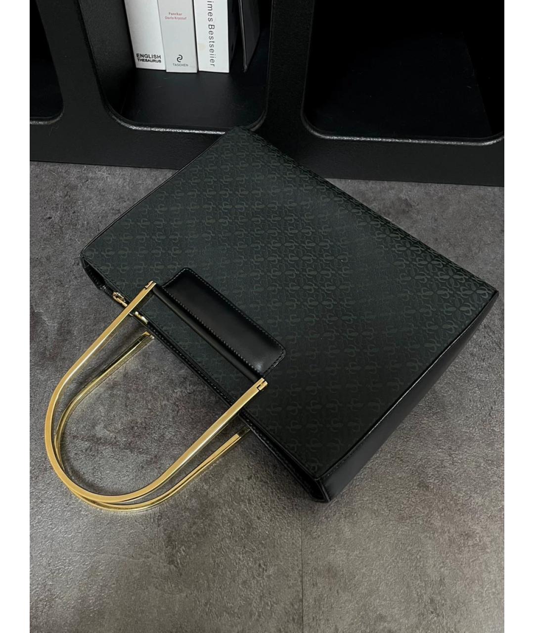 LOEWE Зеленая льняная сумка с короткими ручками, фото 2