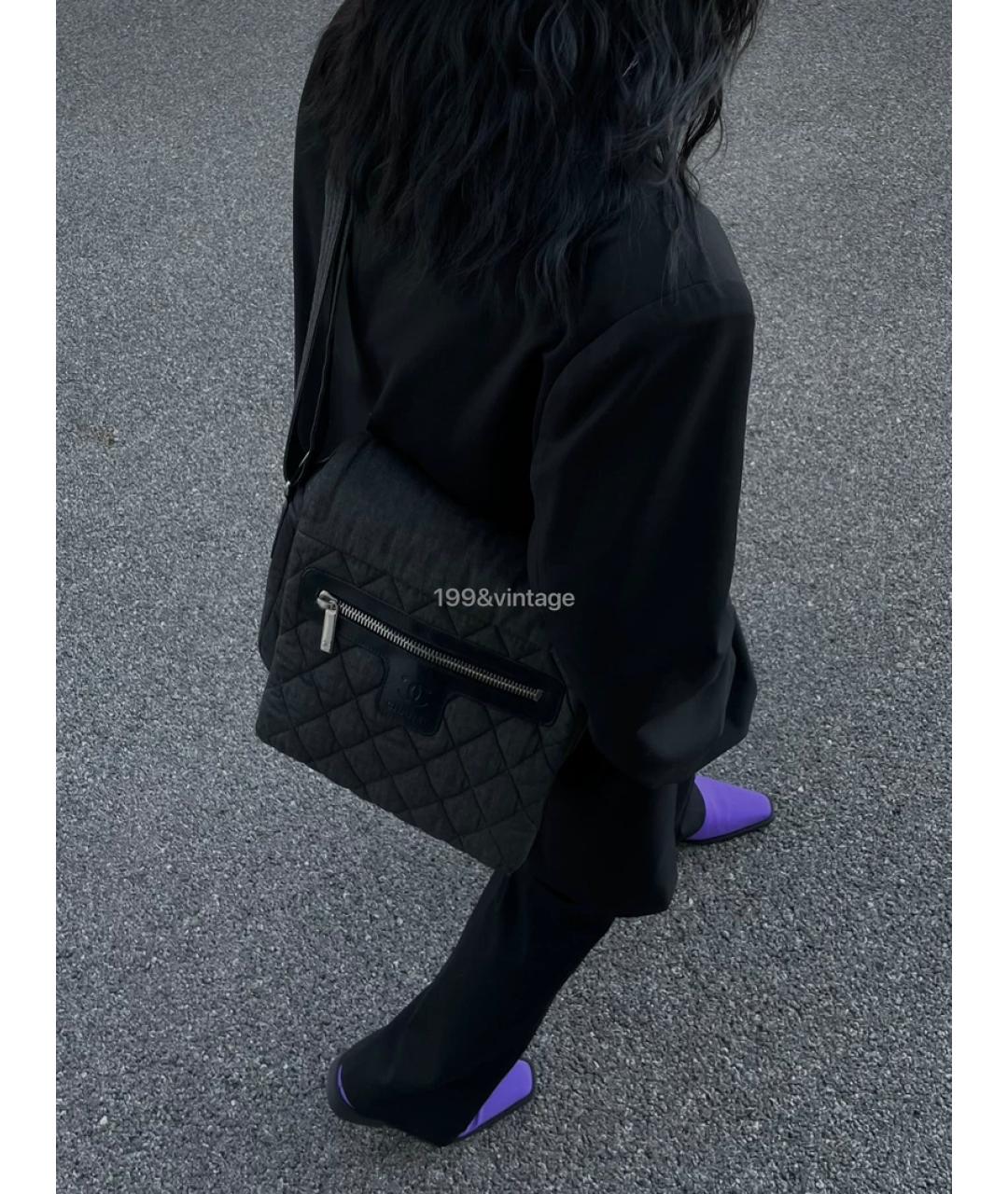 CHANEL Черная деним сумка через плечо, фото 9