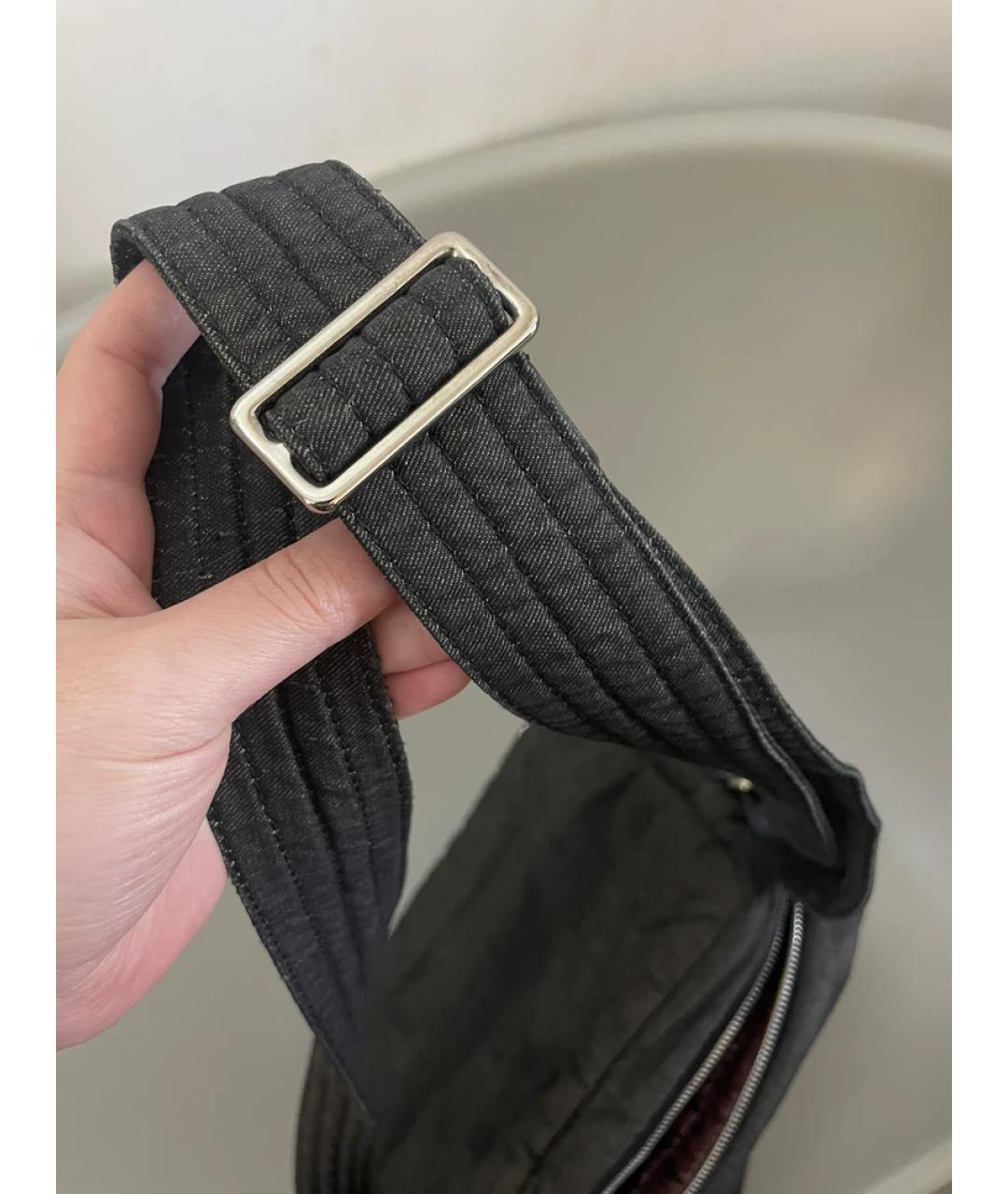 CHANEL Черная деним сумка через плечо, фото 4