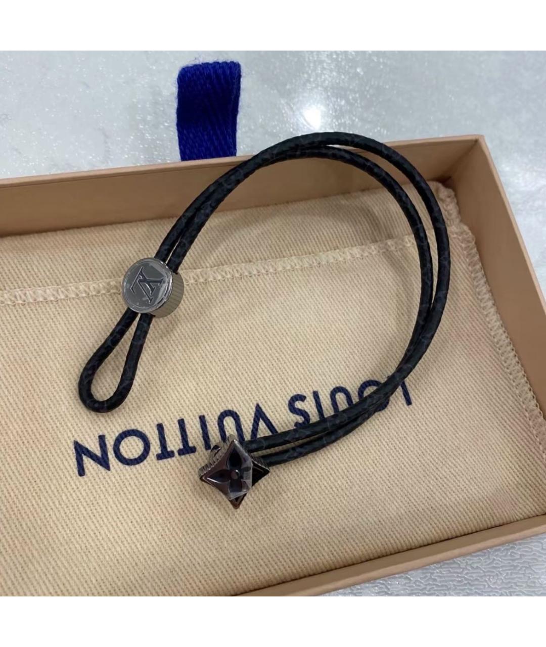 LOUIS VUITTON Черный металлический браслет, фото 5