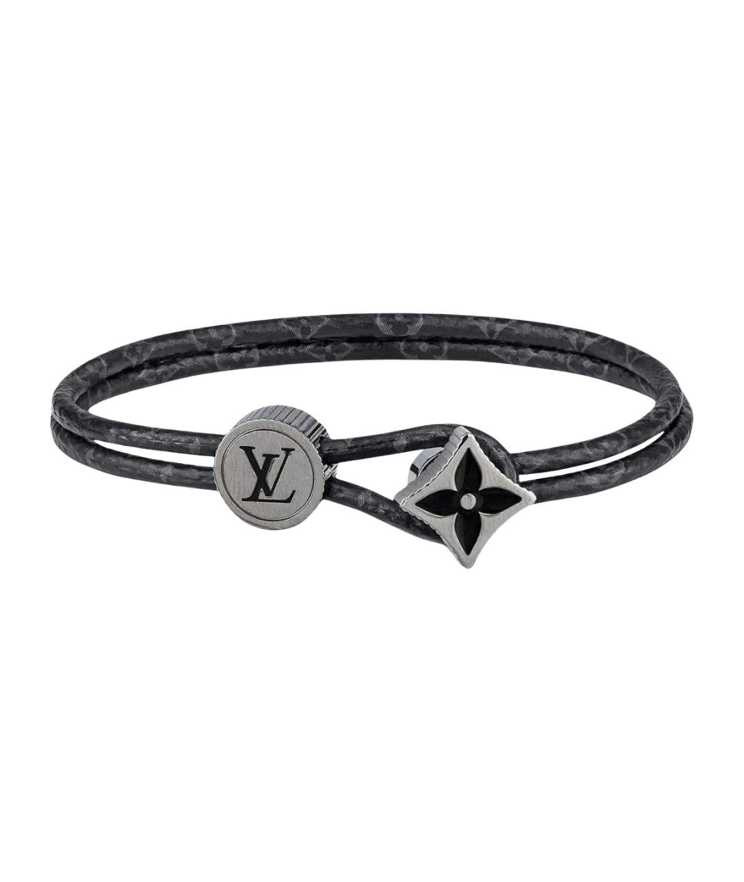 LOUIS VUITTON Черный металлический браслет, фото 1