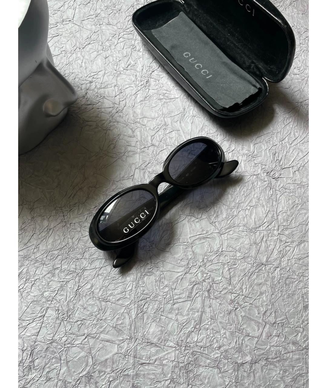 GUCCI Черные пластиковые солнцезащитные очки, фото 8