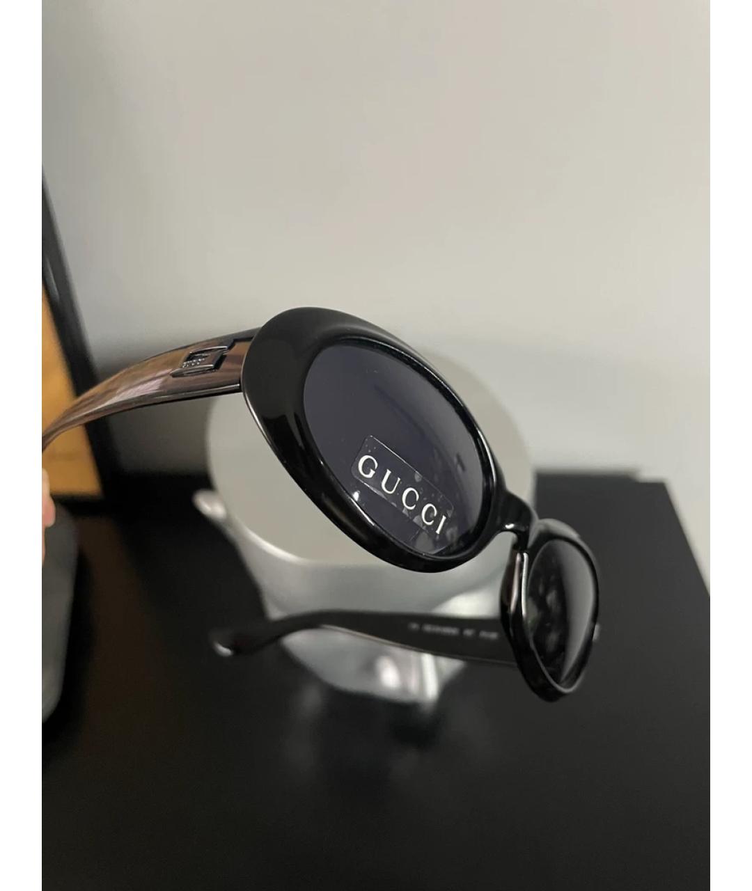 GUCCI Черные пластиковые солнцезащитные очки, фото 3