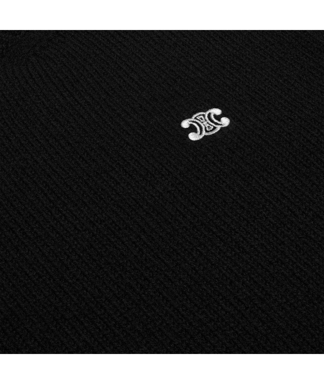 CELINE Черный шерстяной джемпер / свитер, фото 4