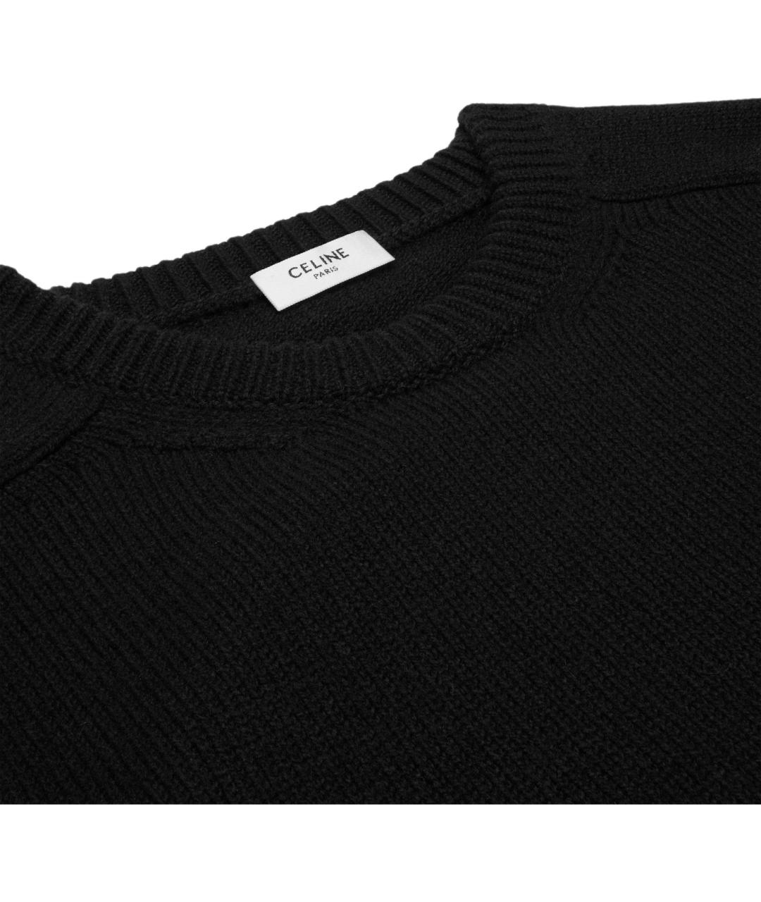 CELINE Черный шерстяной джемпер / свитер, фото 3
