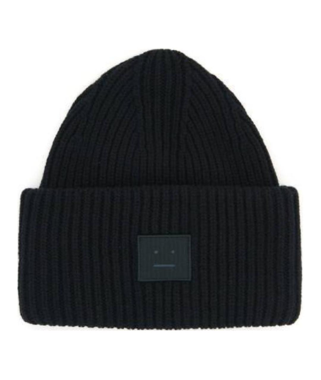 ACNE STUDIOS Черная шерстяная шапка, фото 1