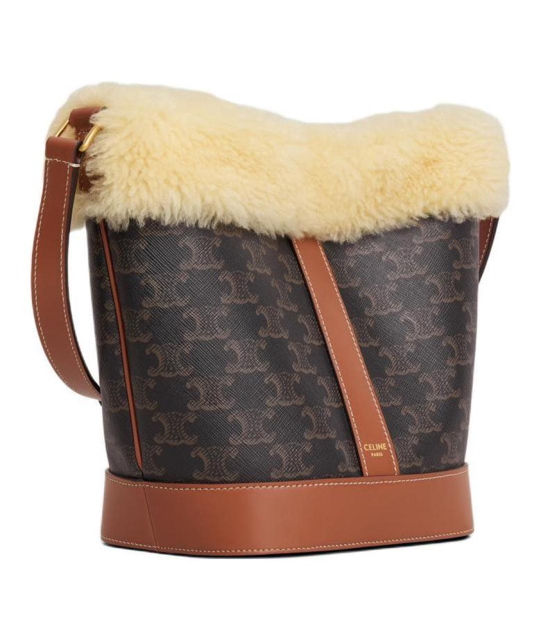 CELINE Коричневая сумка через плечо, фото 2