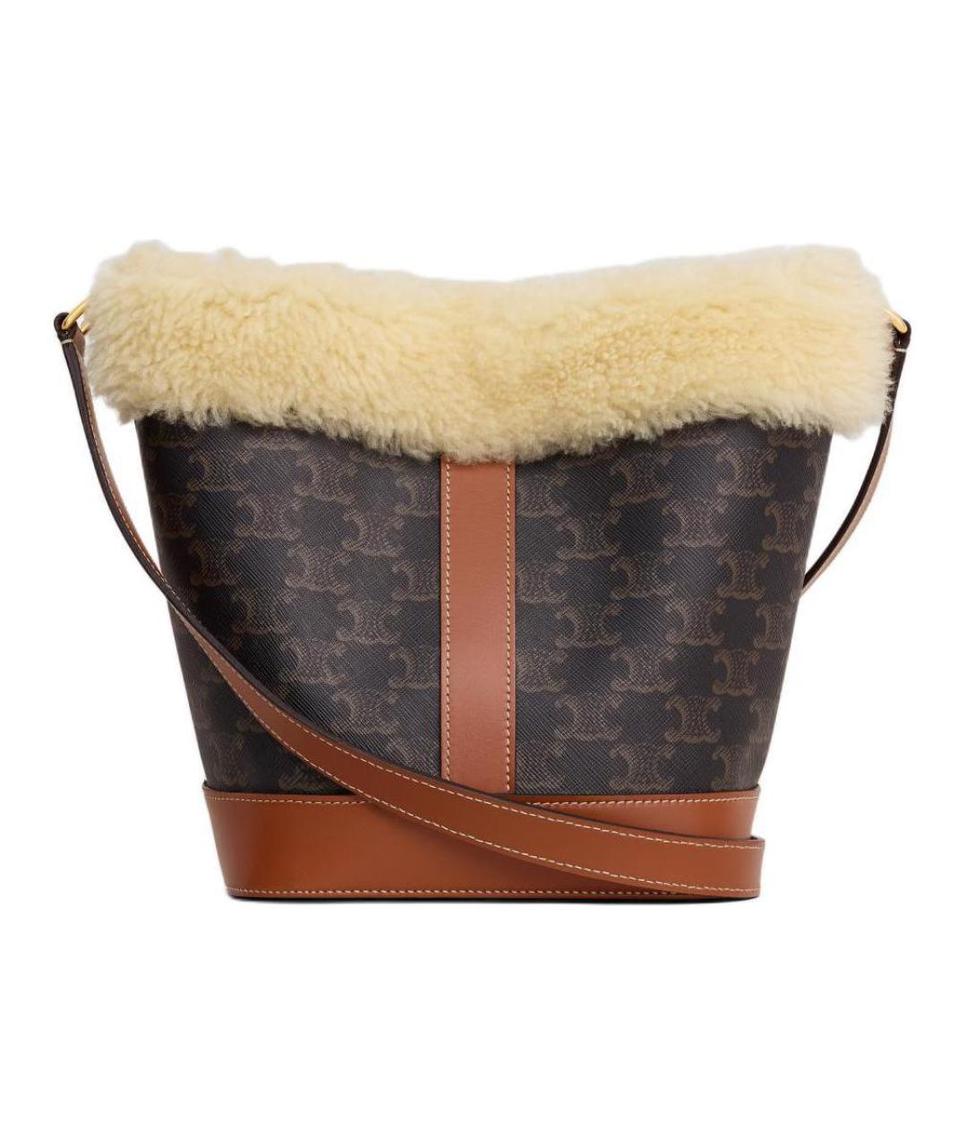 CELINE Коричневая сумка через плечо, фото 3