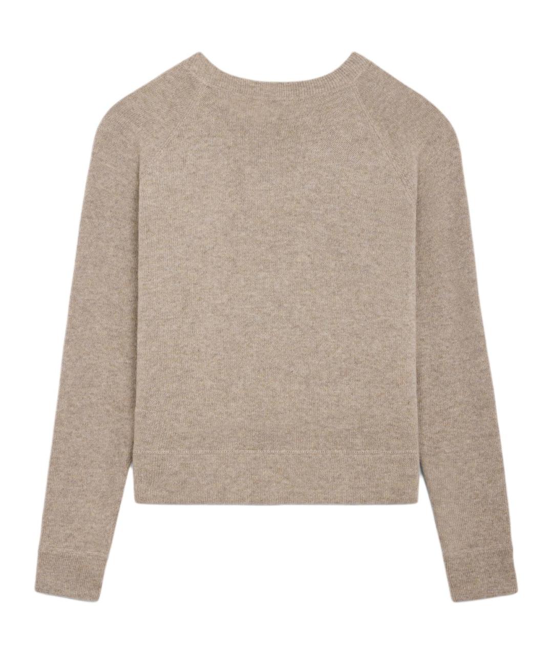 CELINE Бежевый шерстяной джемпер / свитер, фото 2