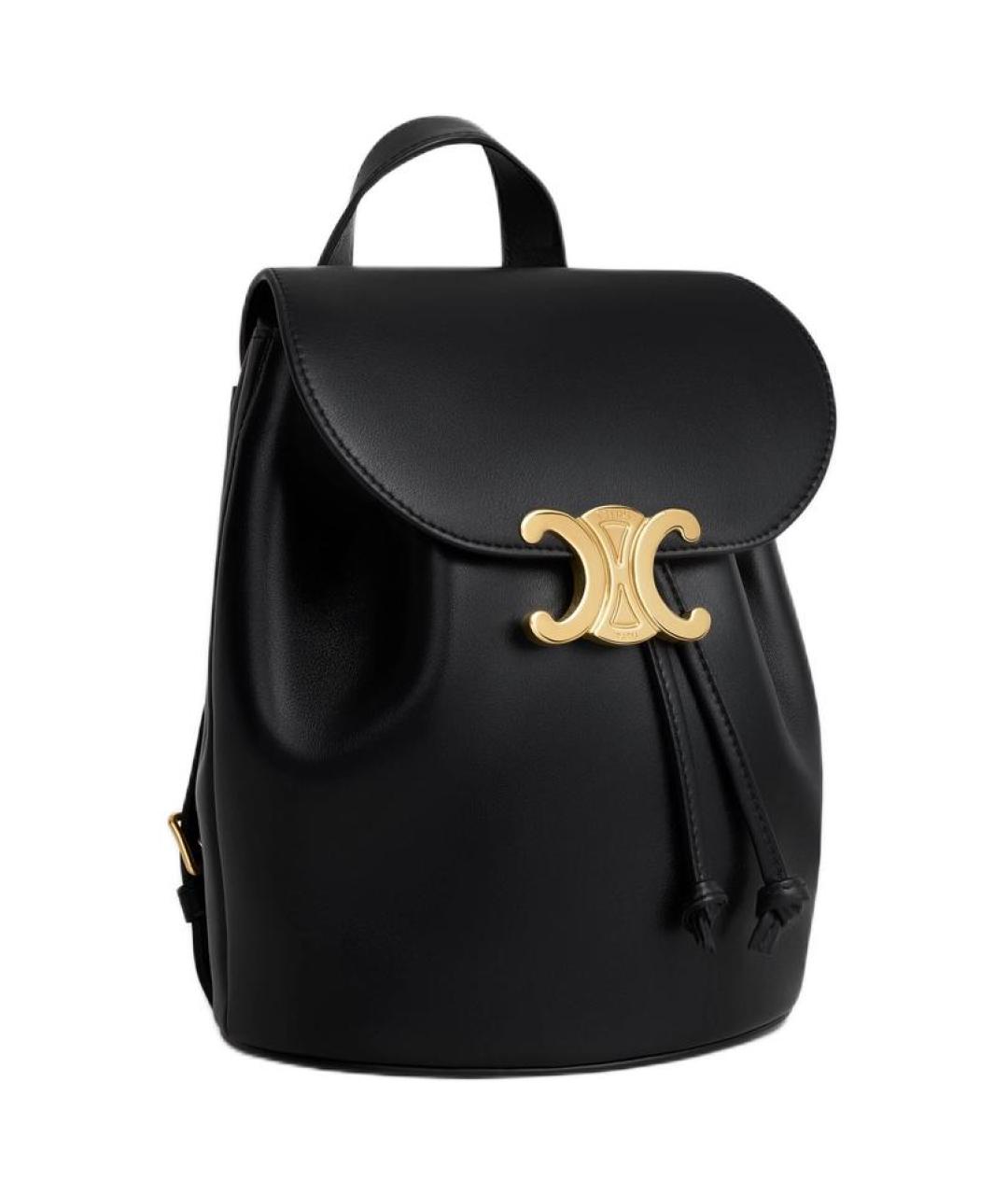 CELINE Черный кожаный рюкзак, фото 2