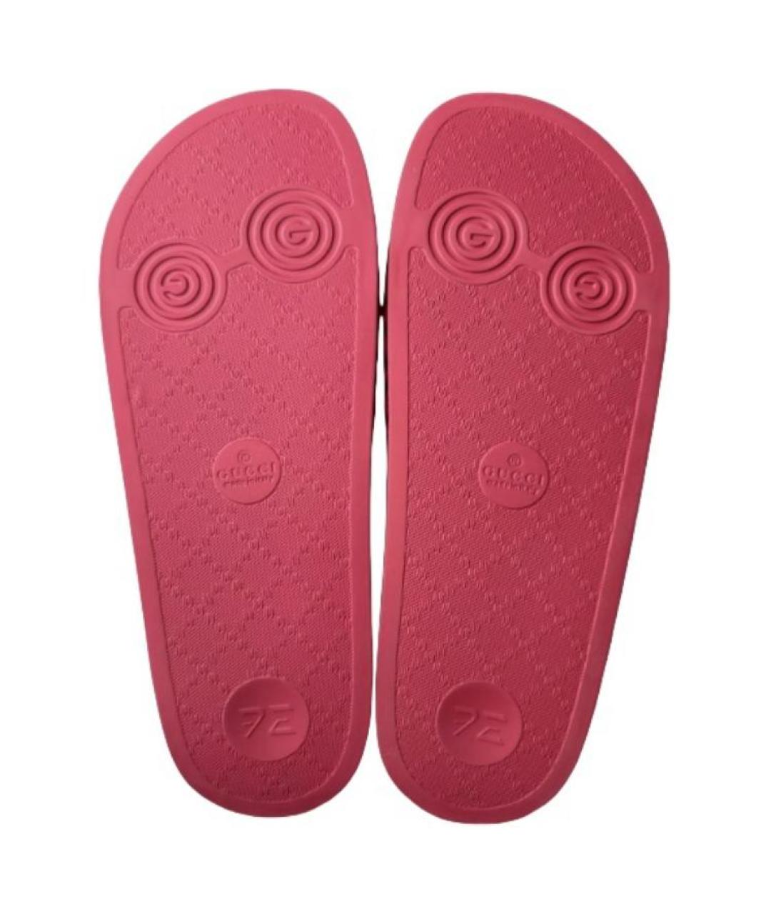 GUCCI Красные шлепанцы, фото 3