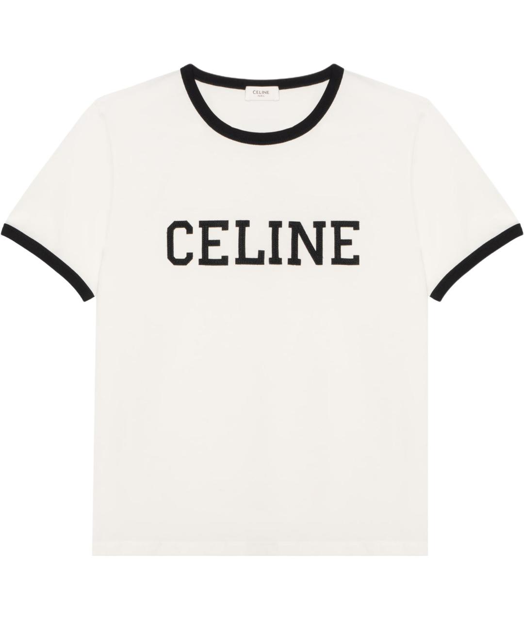 CELINE Бежевая хлопковая футболка, фото 1