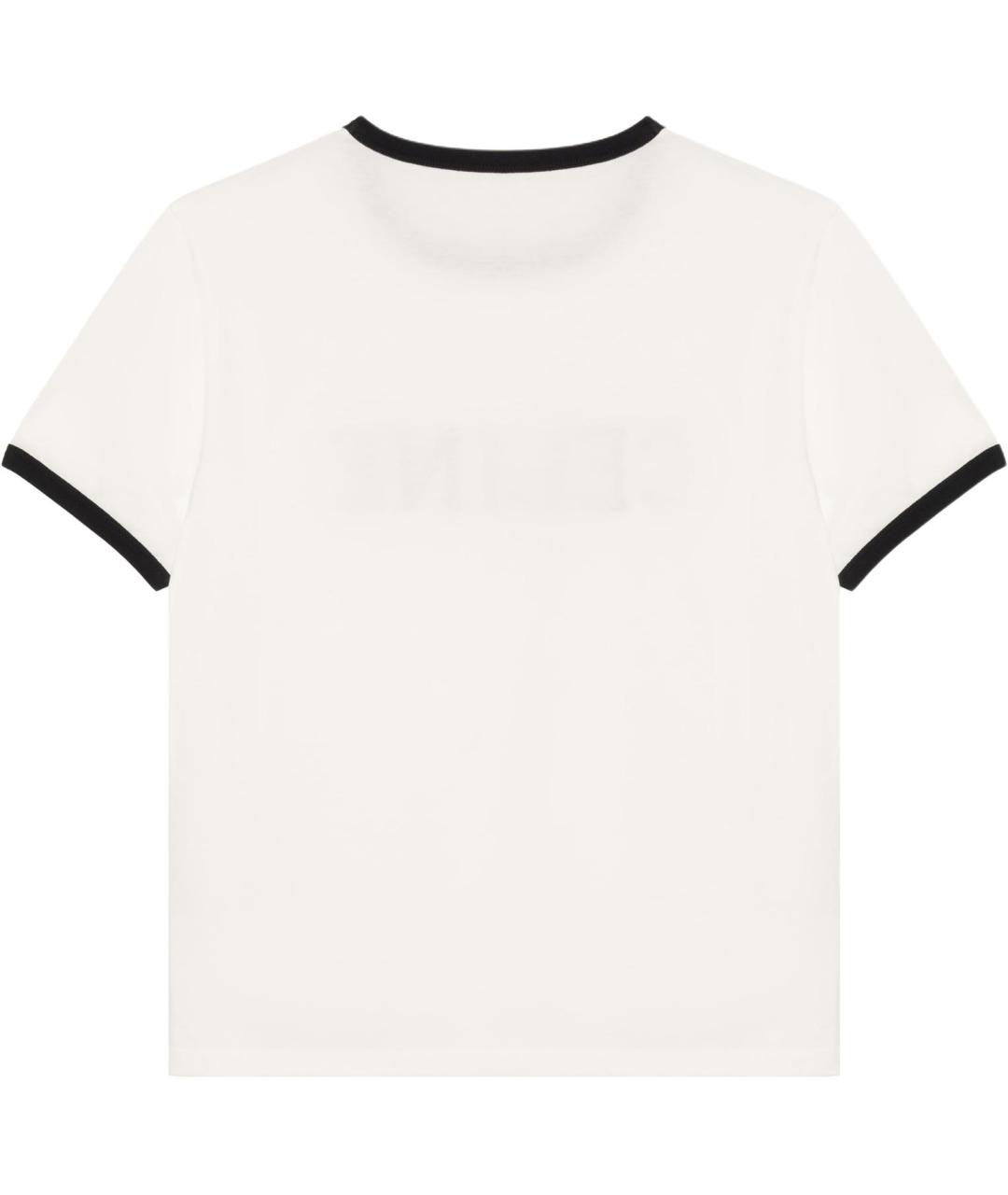 CELINE Бежевая хлопковая футболка, фото 2