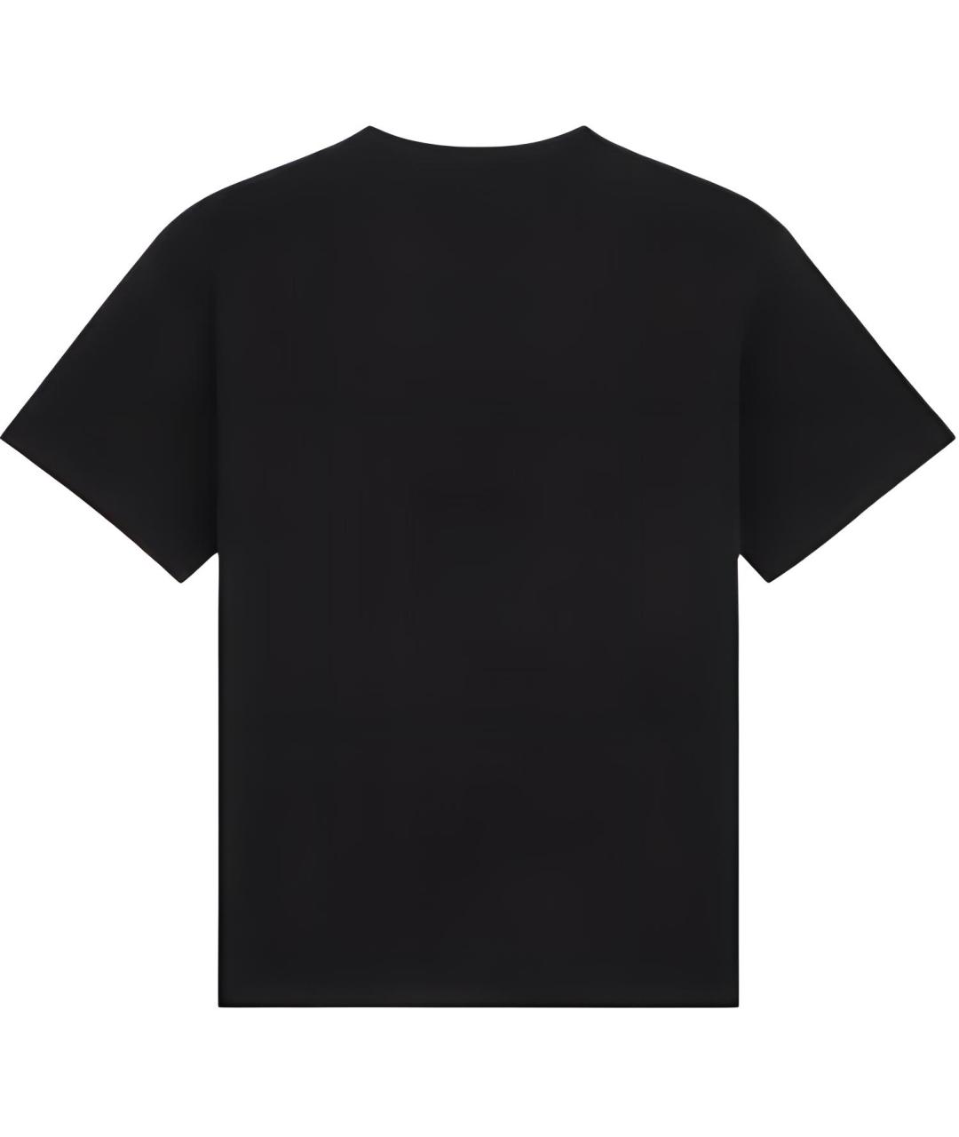 CELINE Черная хлопковая футболка, фото 2