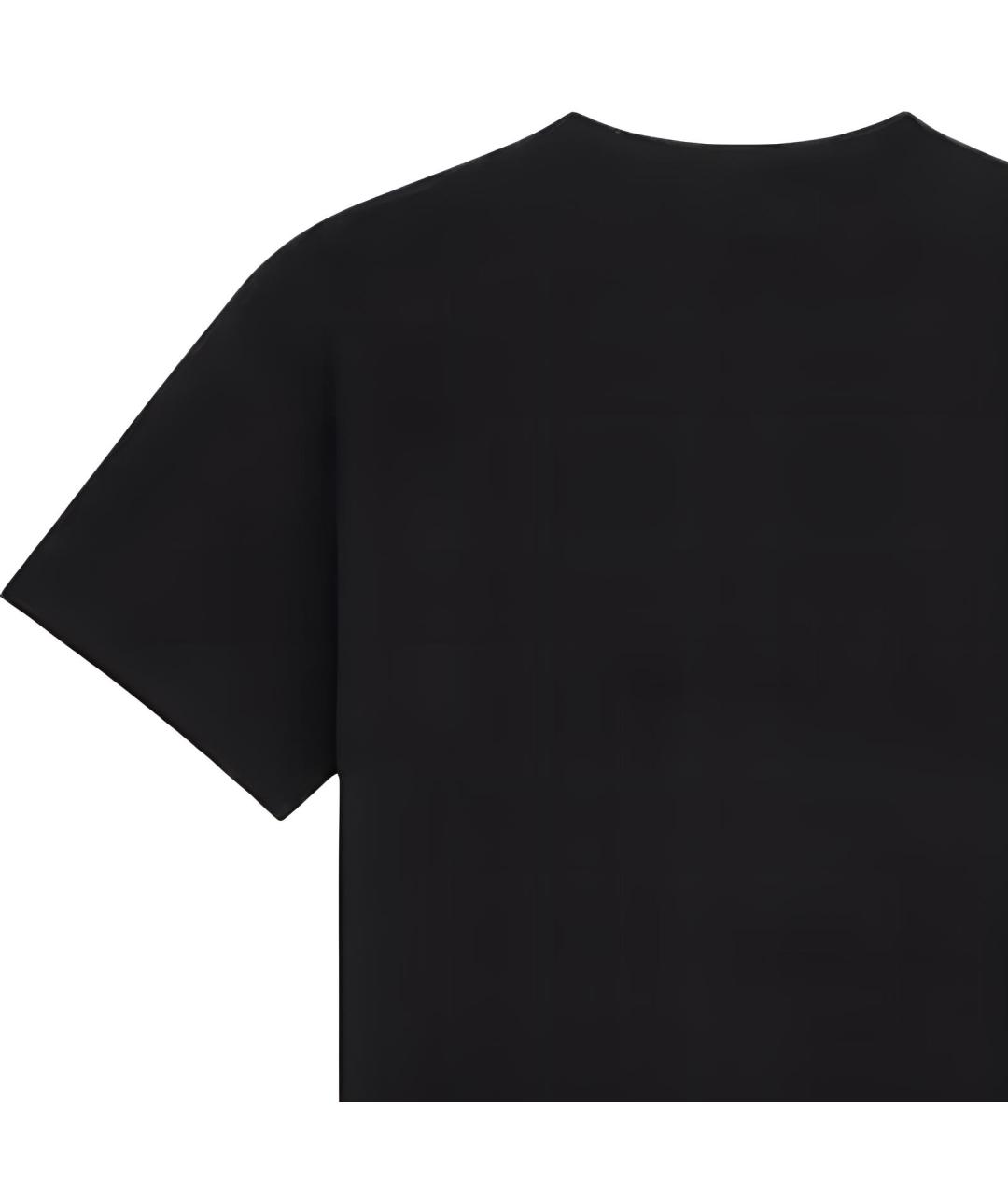 CELINE Черная хлопковая футболка, фото 5