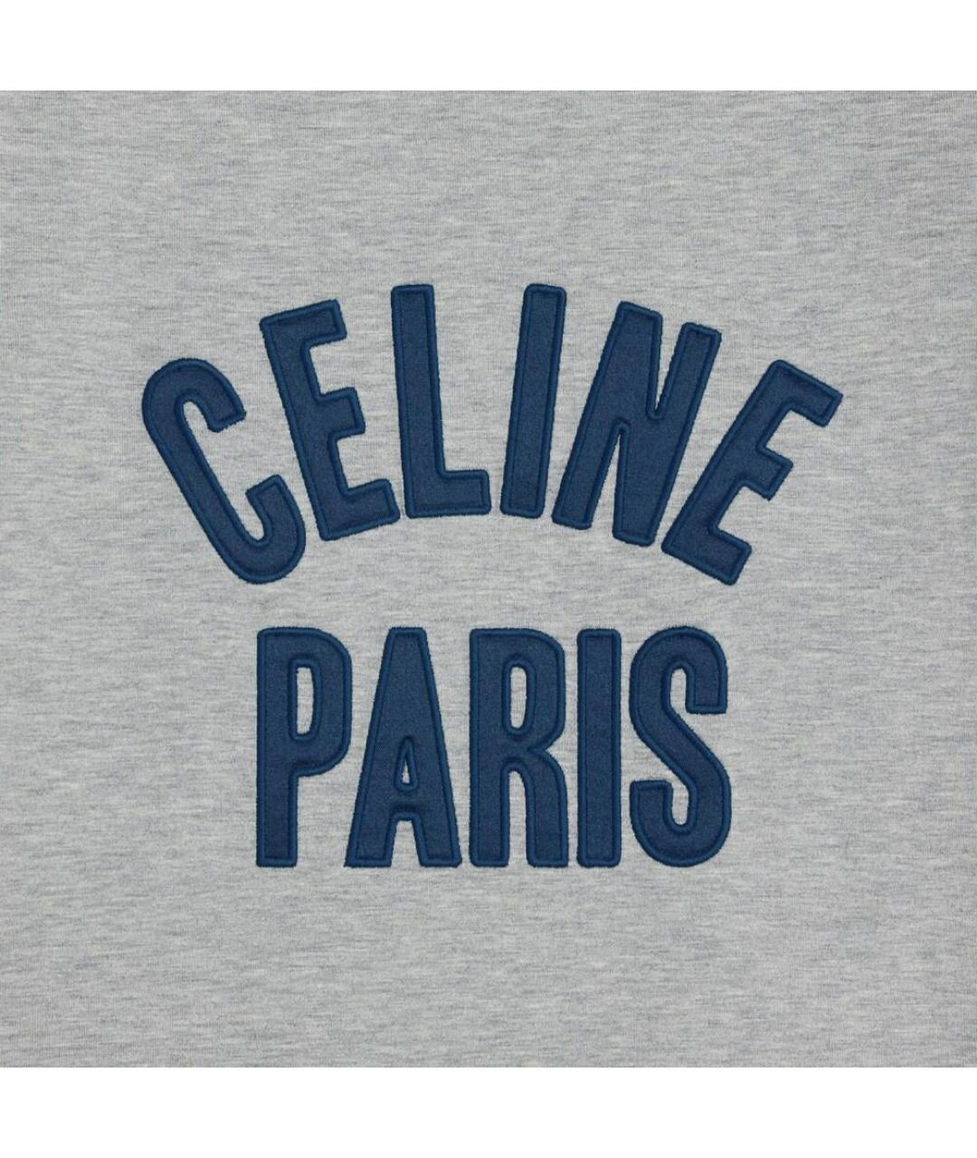 CELINE Серая хлопковая футболка, фото 3