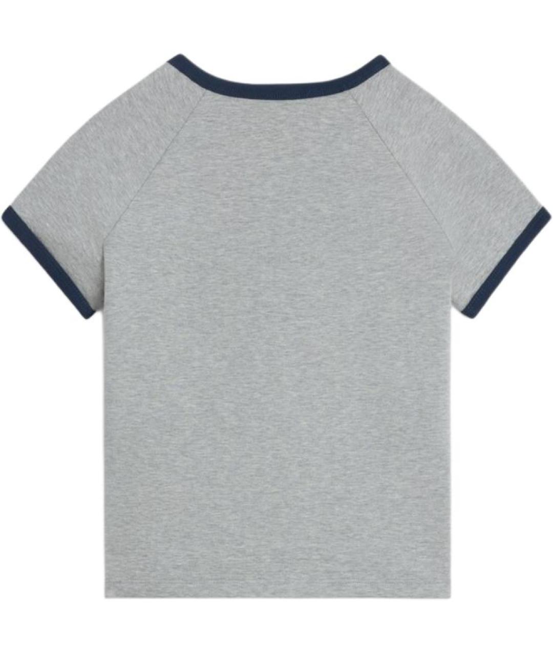 CELINE Серая хлопковая футболка, фото 2