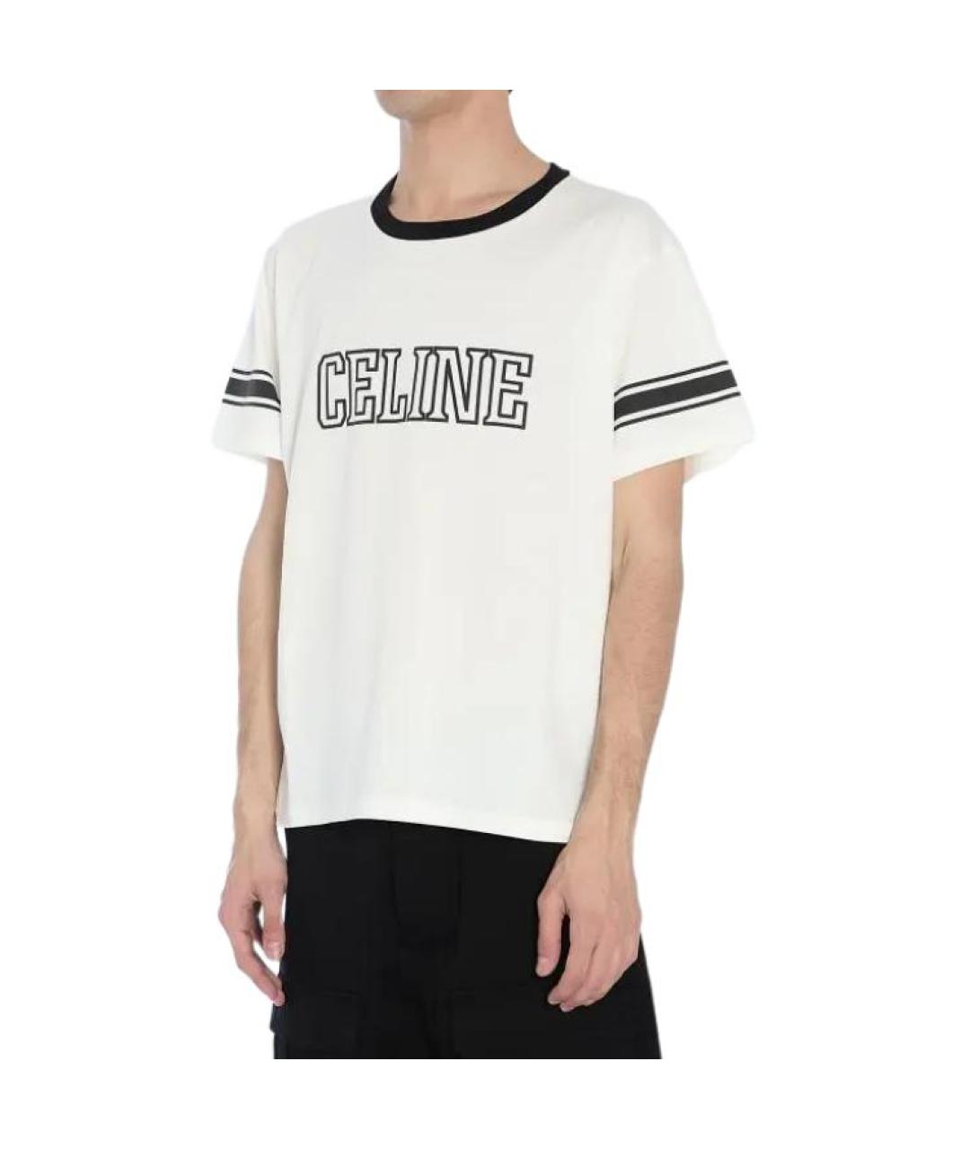 CELINE Черная хлопковая футболка, фото 3