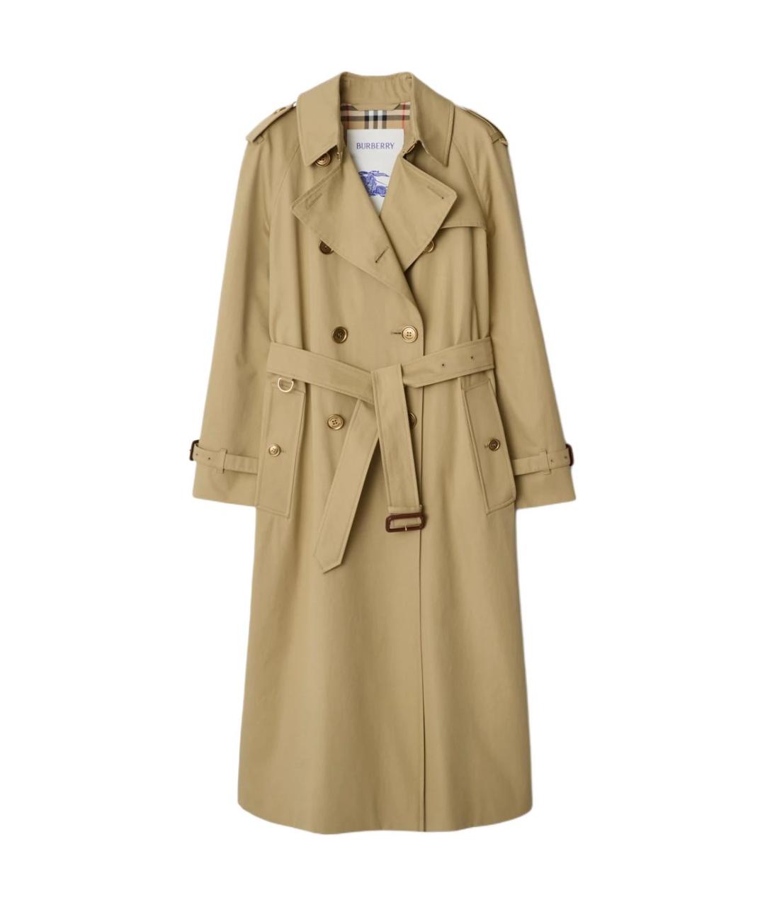 BURBERRY Хаки хлопковый тренч/плащ, фото 1