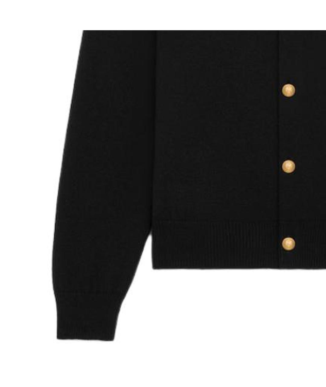 CELINE Черный шерстяной джемпер / свитер, фото 4