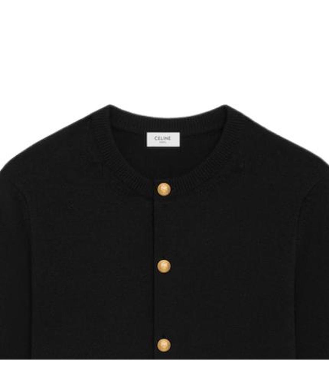 CELINE Черный шерстяной джемпер / свитер, фото 3