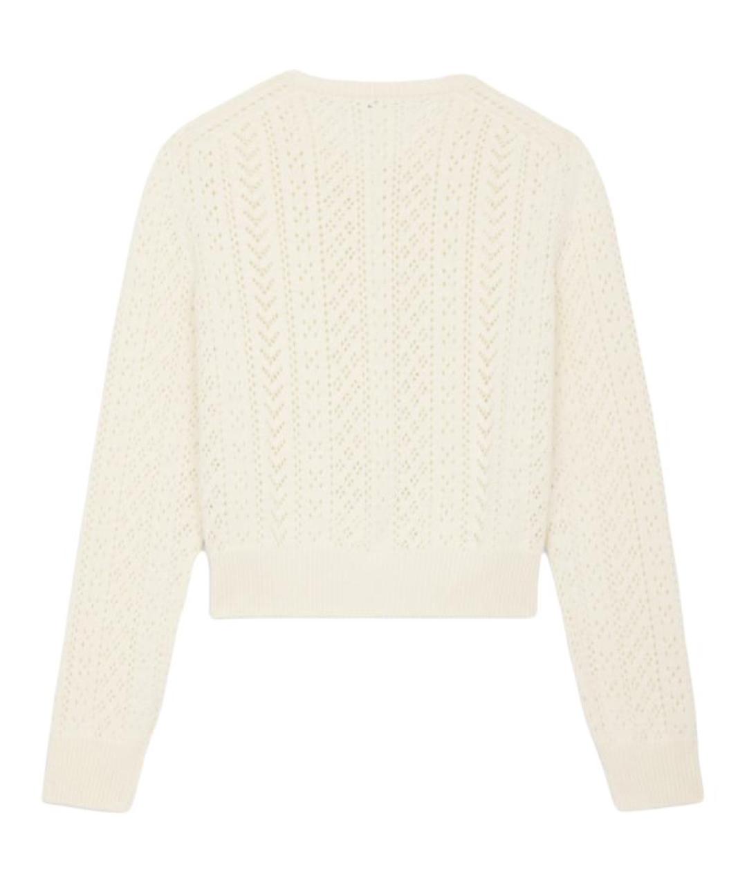 CELINE Бежевый шерстяной джемпер / свитер, фото 2