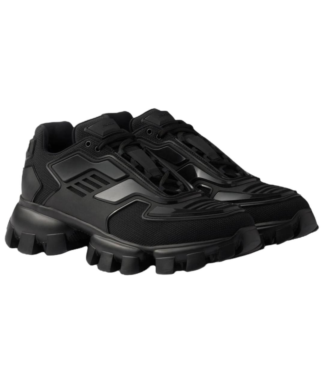 PRADA Черные низкие кроссовки / кеды, фото 3