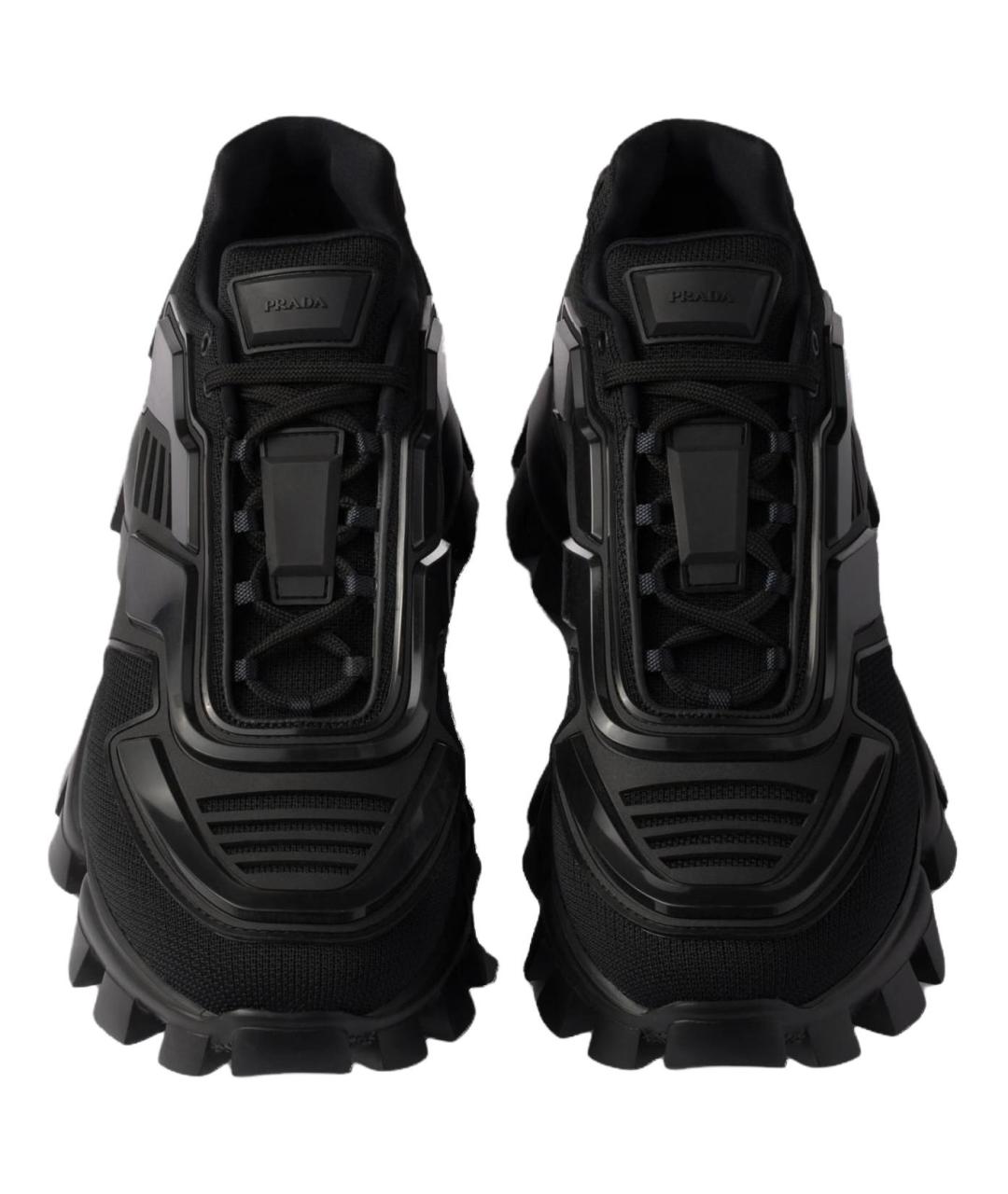 PRADA Черные низкие кроссовки / кеды, фото 5