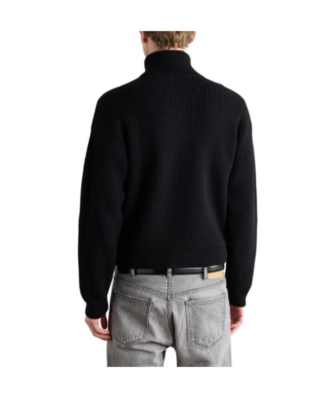 CELINE Черный шерстяной джемпер / свитер, фото 4