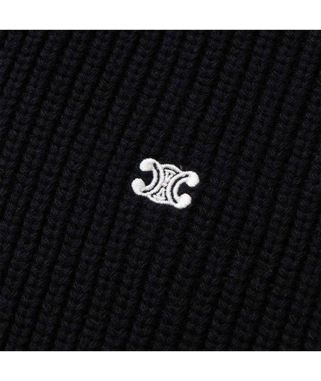 CELINE Черный шерстяной джемпер / свитер, фото 5