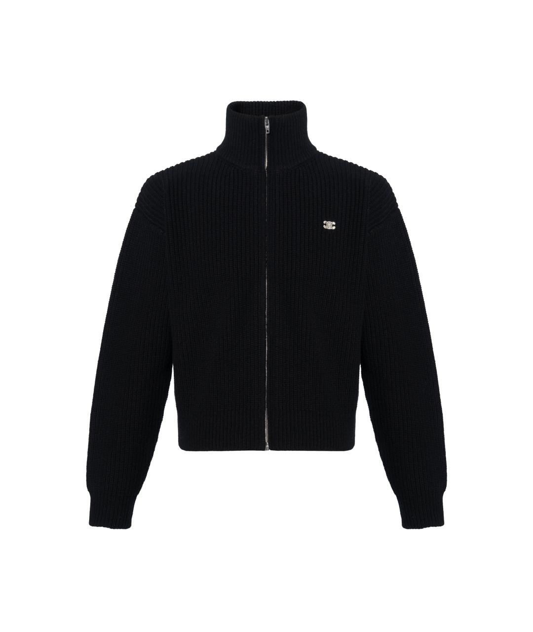 CELINE Черный шерстяной джемпер / свитер, фото 1