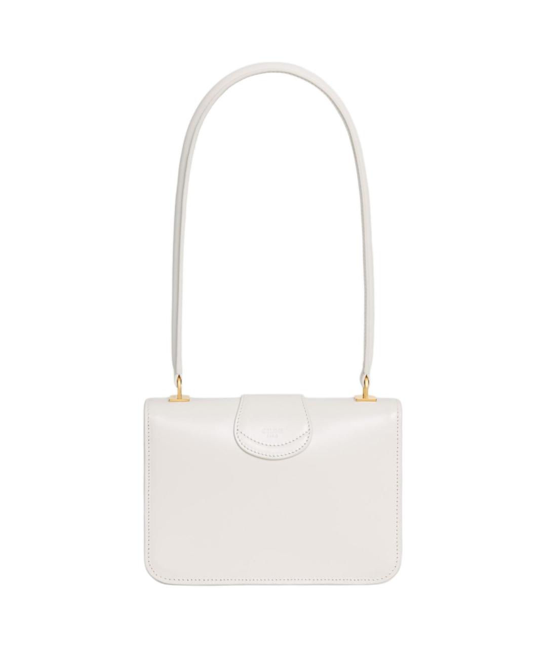 CELINE Белая кожаная сумка через плечо, фото 3