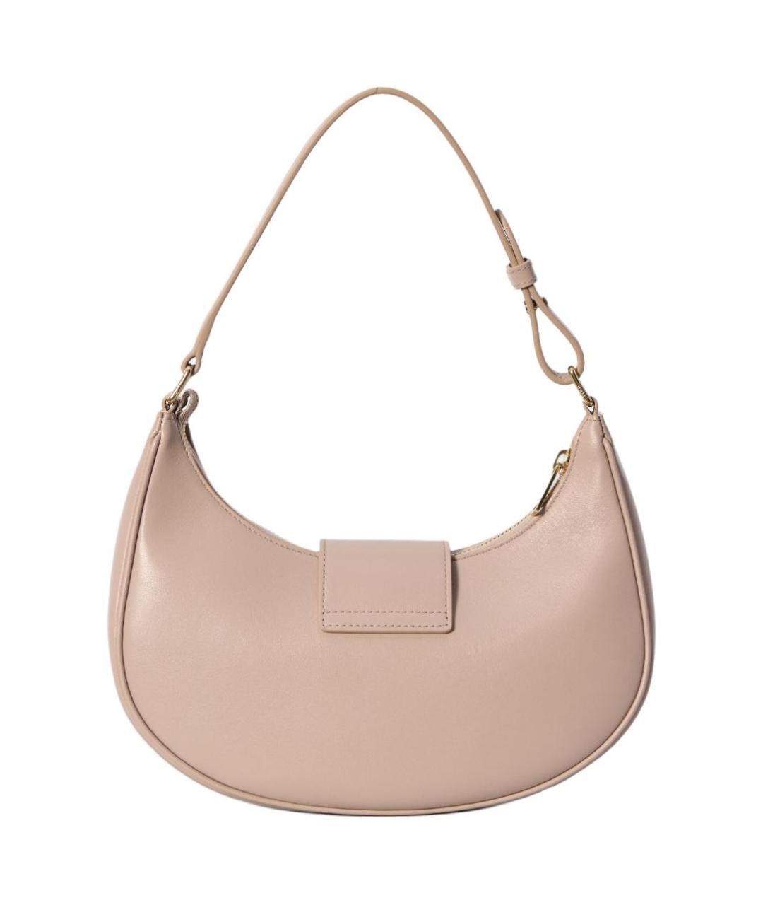 CELINE Бежевая кожаная сумка через плечо, фото 3