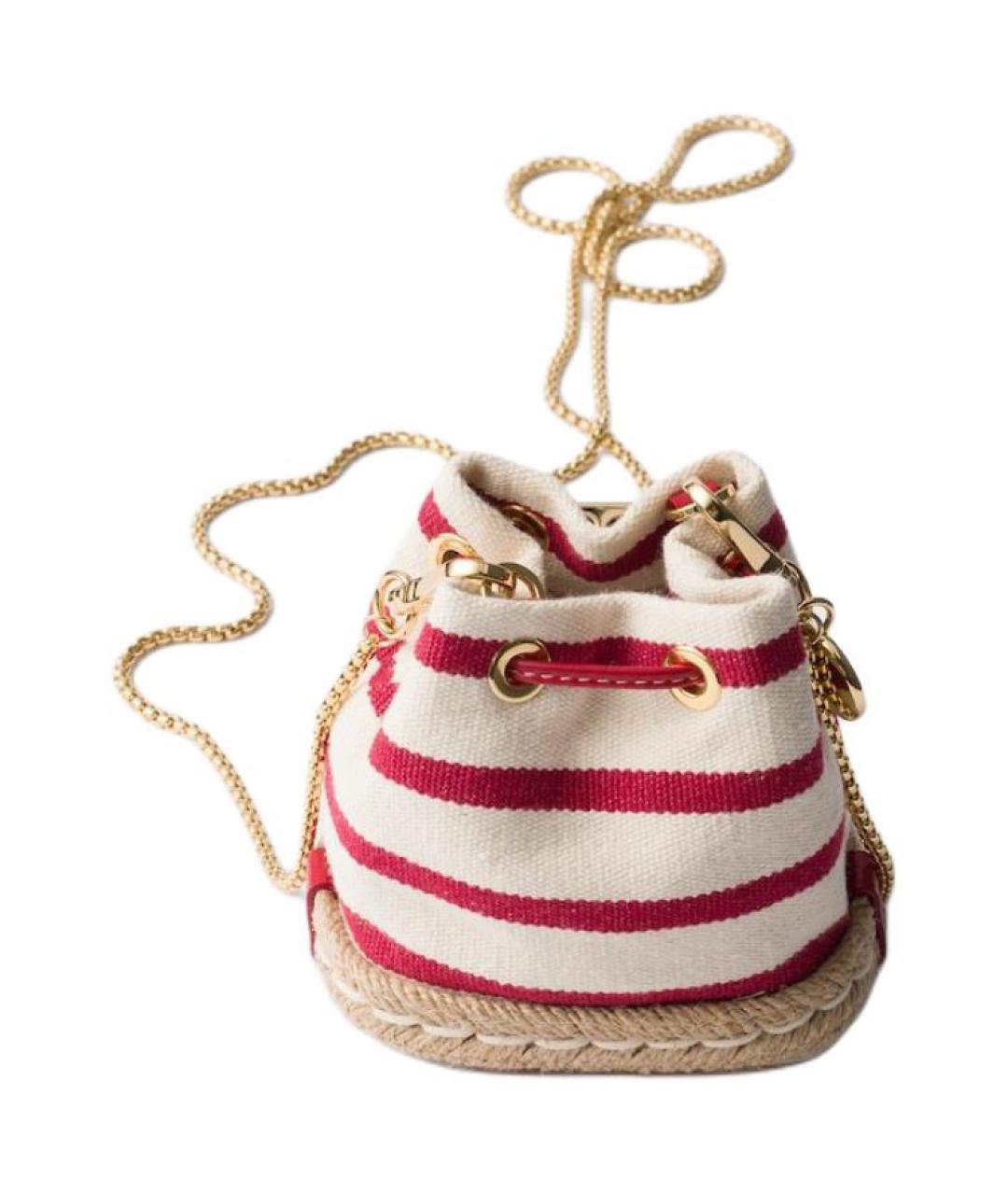 PRADA Красная хлопковая сумка через плечо, фото 4