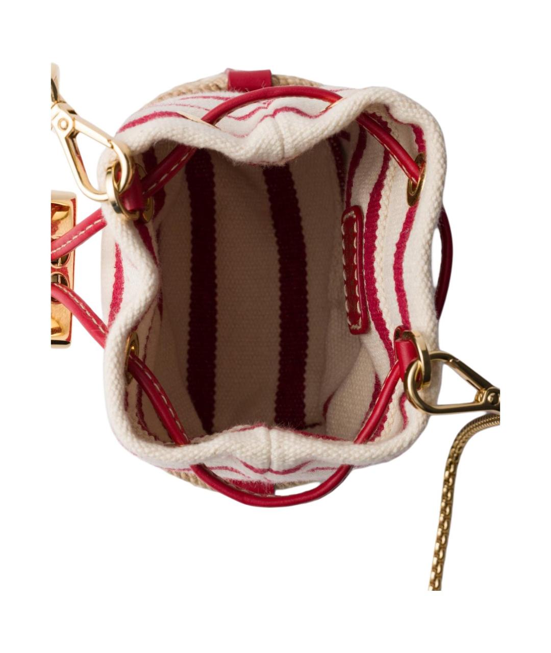 PRADA Красная хлопковая сумка через плечо, фото 5